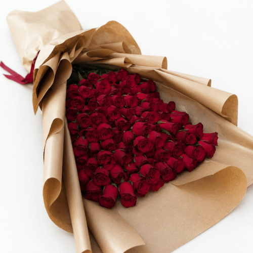 101 Roses in a bouquet for moments that will be recounted