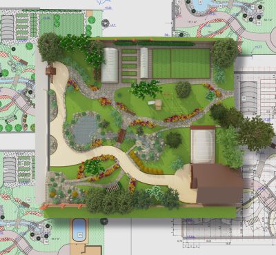 Projektovanje dvorišta i zelenih površina - Provansa Green Centar - Plan dvorišta